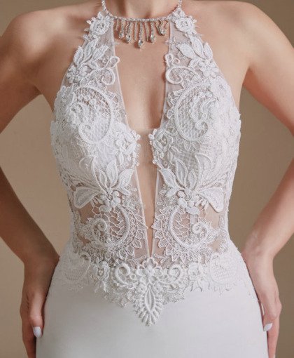 open back wedding dress 1392-008