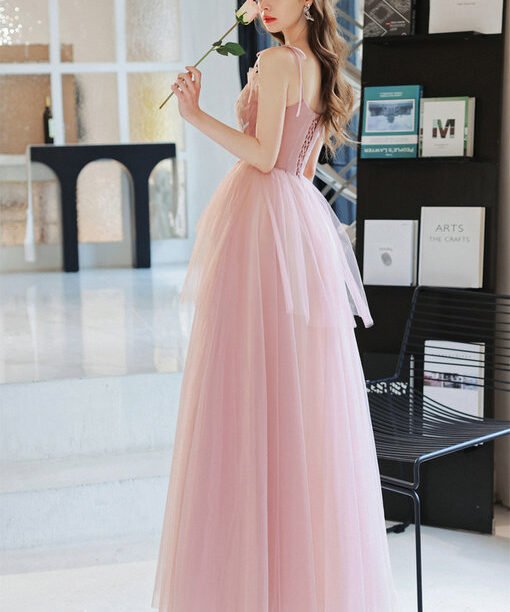 pink long formal dress 1382-006