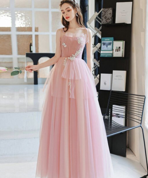 pink long formal dress 1382-007