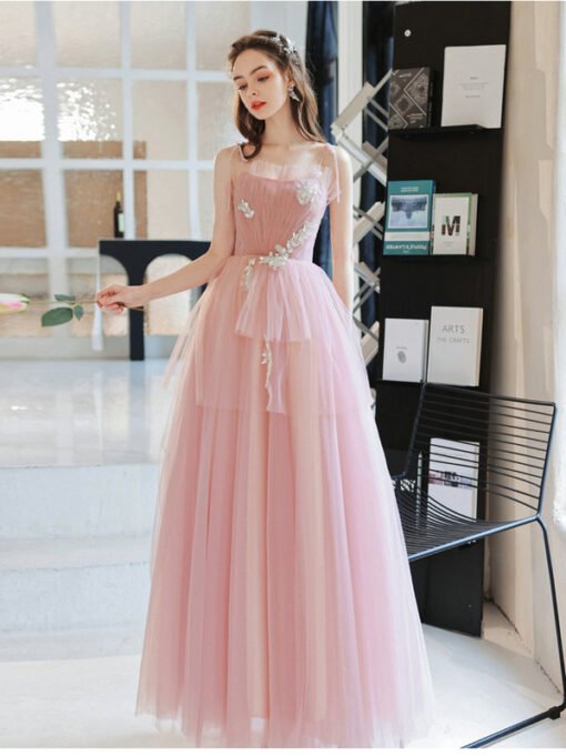 pink long formal dress 1382-007