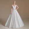 satin ball gown wedding dress 1389-001