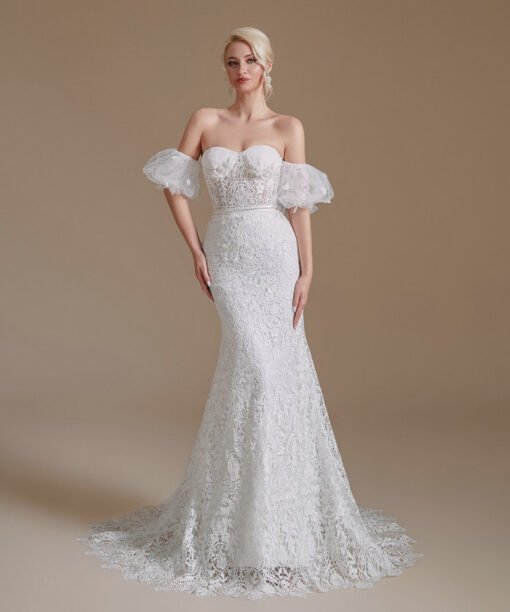 strapless mermaid wedding dress 1394-001