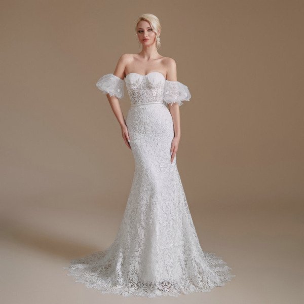 strapless mermaid wedding dress 1394-001