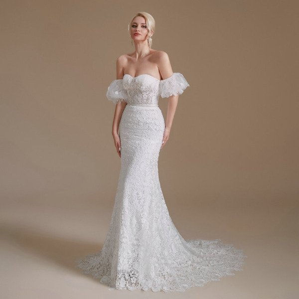 strapless mermaid wedding dress 1394-003