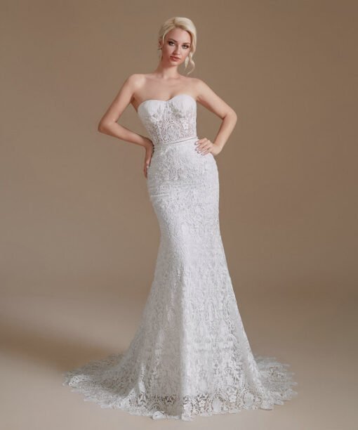 strapless mermaid wedding dress 1394-005