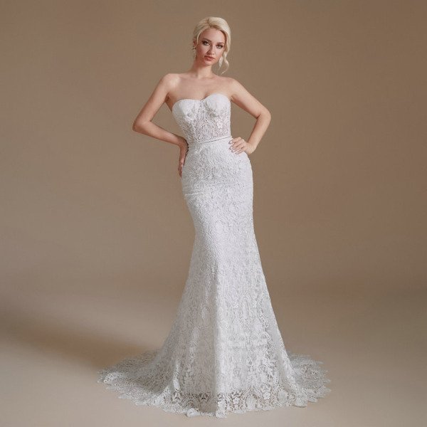 strapless mermaid wedding dress 1394-005