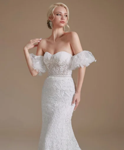 strapless mermaid wedding dress 1394-007