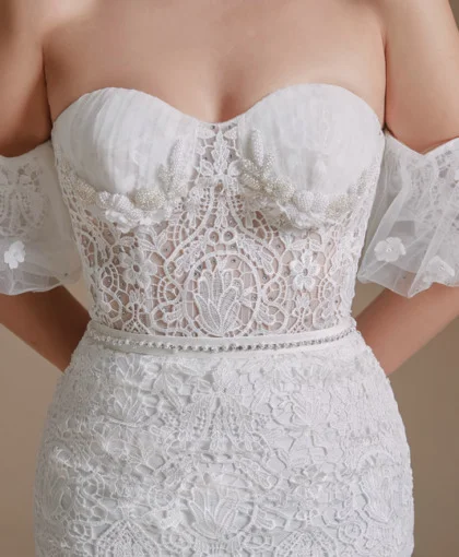 strapless mermaid wedding dress 1394-008