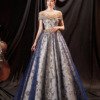 blue and gold prom dress 1404-006