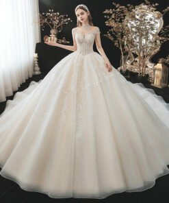 champagne wedding dress 1416-002