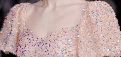 pink sequins prom dress 1406-001