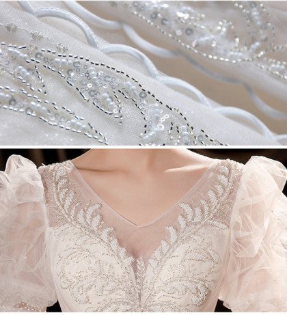 v neck ball gown wedding dress 1403-004
