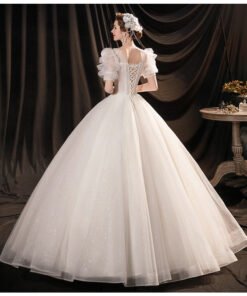 v neck ball gown wedding dress 1403-006