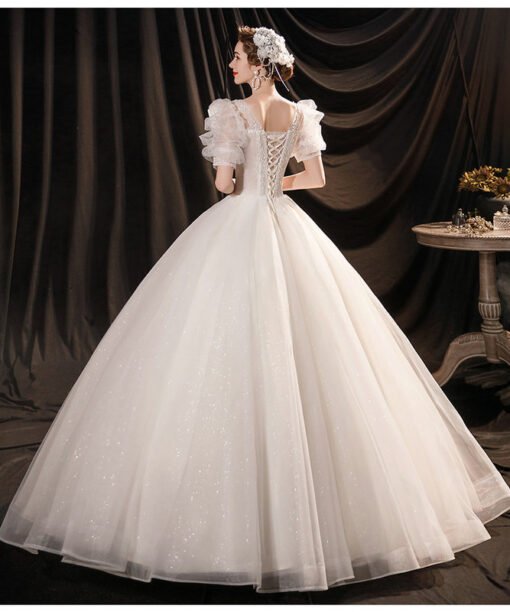 v neck ball gown wedding dress 1403-006