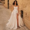 wedding dress with slit 1418-001