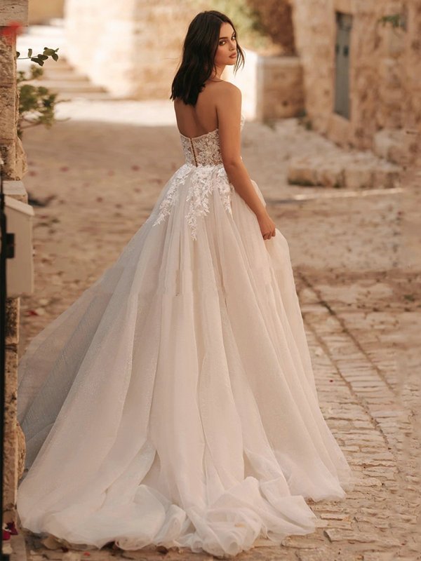 wedding dress with slit 1418-003