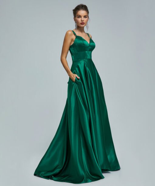 emerald wedding guest dress 1426-003