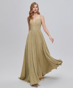 gold wedding guest dress 1424-004