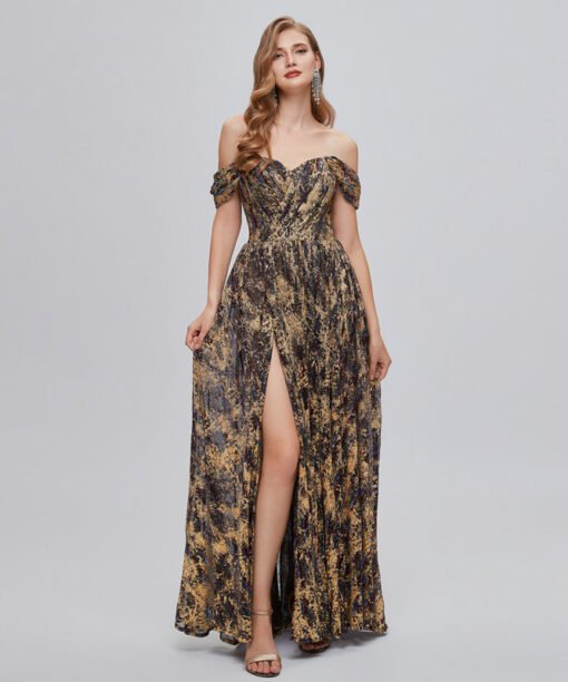 off the shoulder wedding guest dress 1425-003