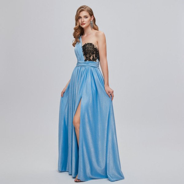 one shoulder wedding guest dress 1423-004