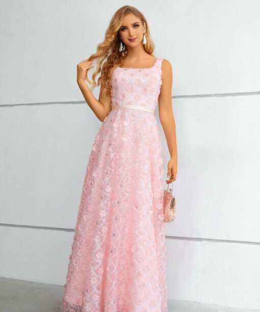 3d flower prom dress 1436-006