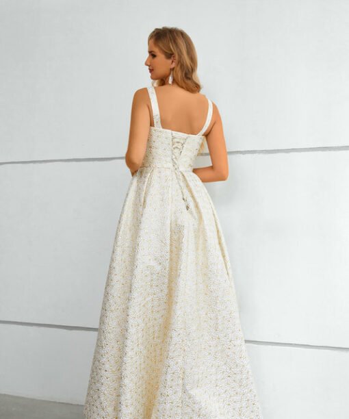 beige prom dress 1435-001