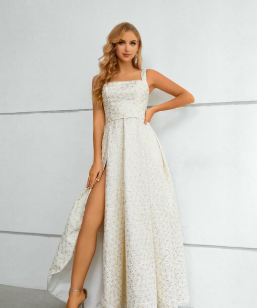 beige prom dress 1435-002