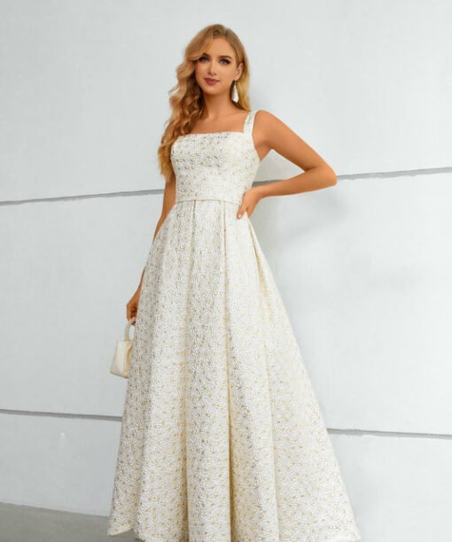 beige prom dress 1435-003