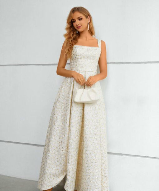 beige prom dress 1435-004