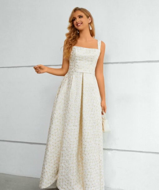 beige prom dress 1435-005