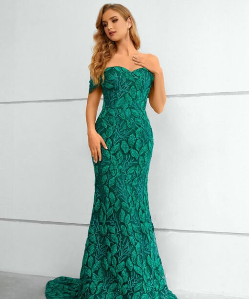 emerald mother of the bride dress 1438-003