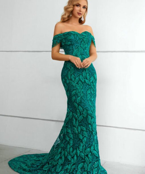 emerald mother of the bride dress 1438-005