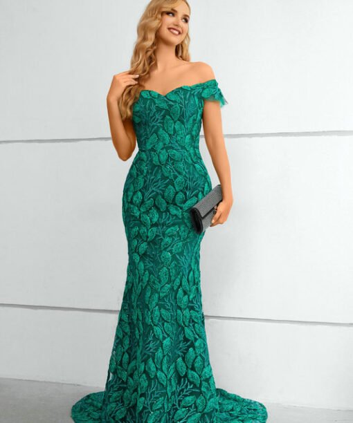 emerald mother of the bride dress 1438-006