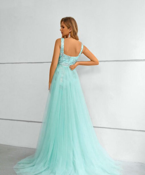 green mother of the bride dress 1437-001