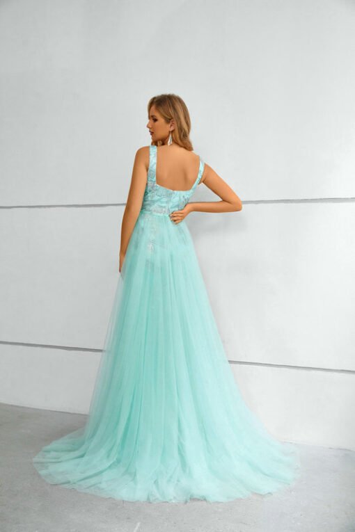 green mother of the bride dress 1437-001