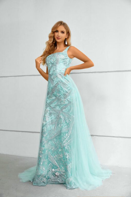 green mother of the bride dress 1437-002