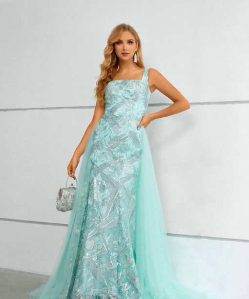 green mother of the bride dress 1437-003