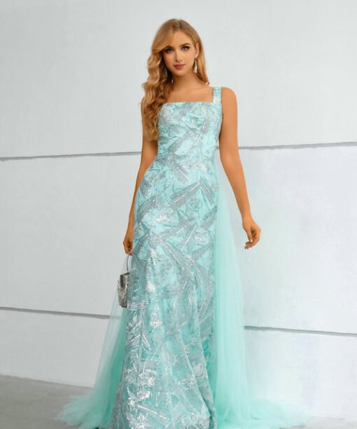 green mother of the bride dress 1437-004