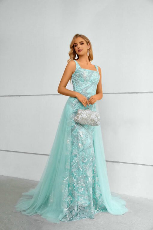green mother of the bride dress 1437-005
