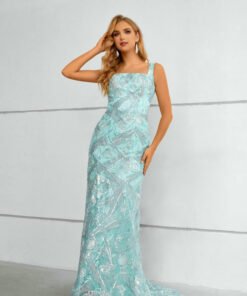green mother of the bride dress 1437-006