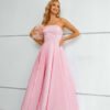 pink strapless prom dress 1431-005