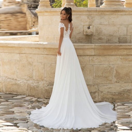 chiffon wedding dress 1449-001