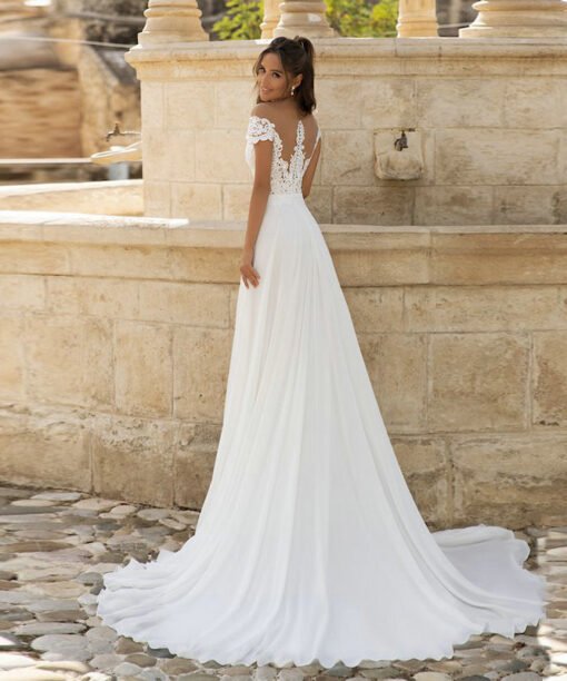 chiffon wedding dress 1449-001