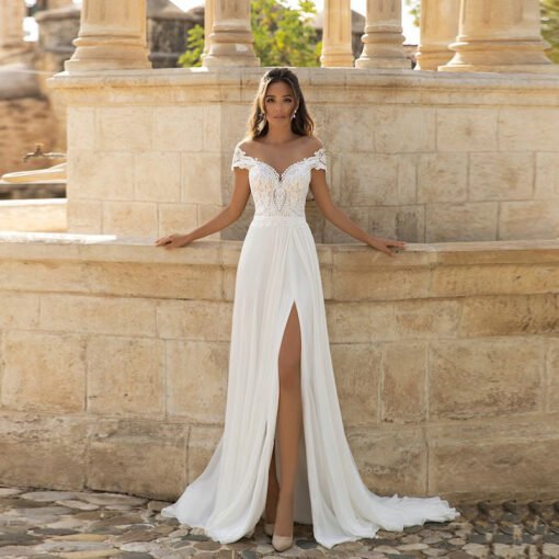 chiffon wedding dress 1449-002