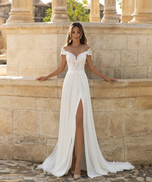 chiffon wedding dress 1449-002