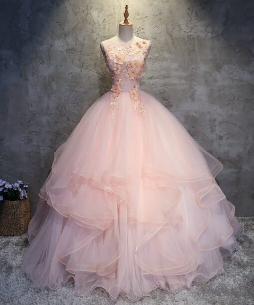 light pink quinceanera dress 1444-005