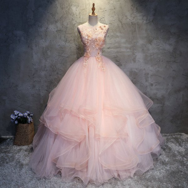 light pink quinceanera dress 1444-005