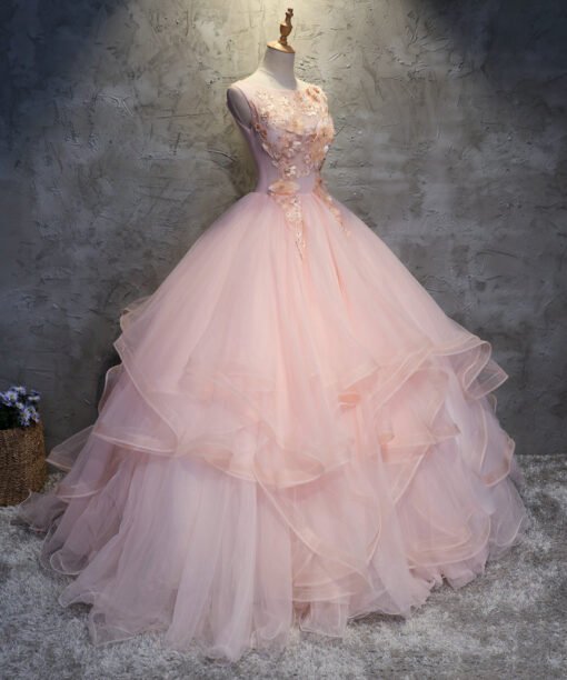 light pink quinceanera dress 1444-007