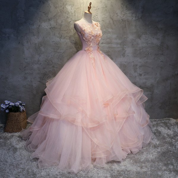 light pink quinceanera dress 1444-007