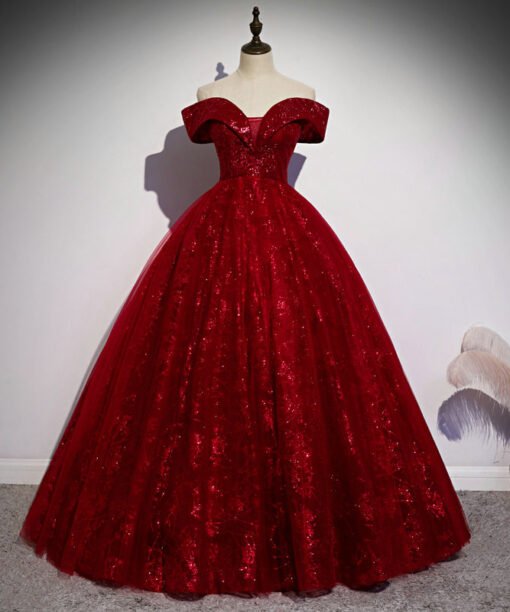 red quinceanera dress 1445-005